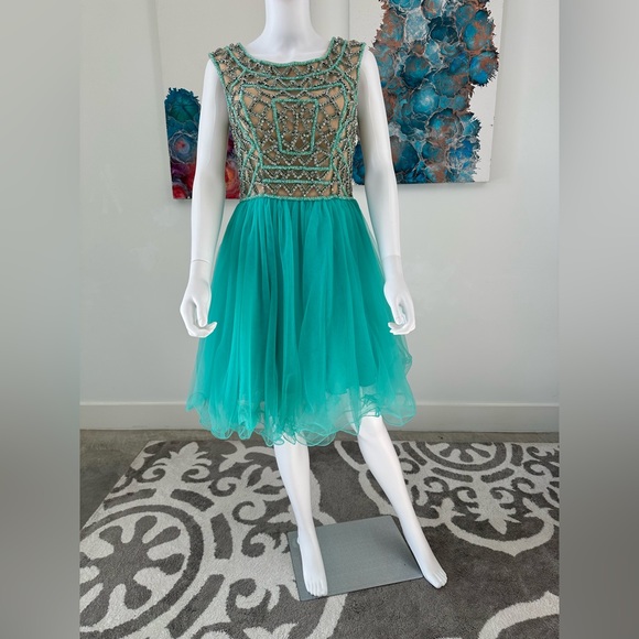 Terani Couture Rhinestone Party Dress- size 10 - Picture 1 of 5